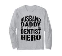 Marido Papi Dentista Héroe Dentista Odontología Dentistas Manga Larga