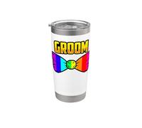 Marido Para Ser Amor Boda Matrimonio Gay Hombre Comprometido Hombres Diversión Vaso térmico de acero inoxidable de doble pared