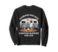 Marido y Esposa compañeros de Camping para la Vida diversión al Aire Libre Sudadera