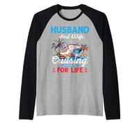 Marido Y Esposa Cruising Partners For Life Crucero De Luna De Miel Camiseta Manga Raglan