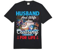 Marido Y Esposa Cruising Partners For Life Crucero De Luna De Miel Comfort Colors Adult Heavyweight T-Shirt