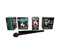 Marie 20588 Active Slim - Filtro de carbón activo (6 mm, 4 paquetes de 34 filtros, incluye funda de papel)