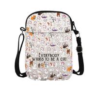 Marie Aristogats - Bolso cruzado de lona para regalo de gatos, gatitos, amigos, aristogatos