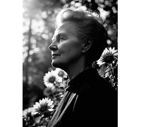 Marie Curie en flores | Póster | Arte de pared | Decoración del hogar |