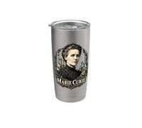 Marie Curie Físico Químico Ciencia Historia Retrato Vaso térmico de acero inoxidable de doble pared