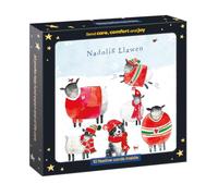 Marie Curie Tarjetas de Navidad con diseño de ovejas galesas, paquete de 10 unidades con sobres. Nadolig Llawen