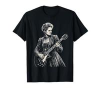 Marie Curie Tocando Guitarra Eléctrica Rocker Humor Camiseta
