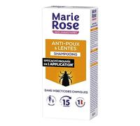 Marie Rose Anti-piojos y liendres Champú 125 ml | Tratamiento de piel peluda, tratamiento en 15 minutos, sin insecticidas químicos, familia a partir de 3 años