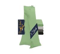 Marie´s Home 2 fundas de almohada Velvety Soft 1615.2355, aprox. 40 x 145 cm, salvia