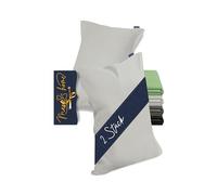 Marie´s Home 2 piezas de funda de almohada Velvety Soft 1615.2355, aprox. 40 x 60 cm, plateado