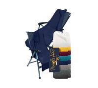 Marie´s Home Funda protectora de rizo para silla de jardín y tumbona de jardín, 70 x 200 cm, para silla de camping, silla plegable, sauna, tumbonas de piscina, 70 x 200 cm, azul marino