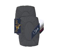 Marie´s Home Juego de 2 fundas de almohada para cojín cervical - Funda de almohada para almohada cervical - Funda elástica y funda de almohada 1627.2372, S (30-35 x 45-50 cm), antracita