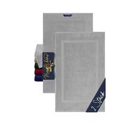 Marie´s Home Luxus 1612.2351 M - Alfombrilla de baño (2 unidades, 50 x 80 cm), color plateado