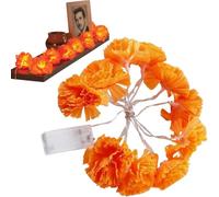 Marigold Garland with Lights 40 LEDs - Outdoor Day of The Dead Decoration