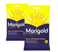 MariGold Guantes de cocina Marigolds Extra Life Unisex M, 2 pares, Amarillo (Pack UK)