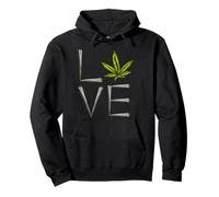Marihuana Weed Cannabis Leaf Love Weed Sudadera con Capucha