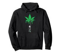 Marihuana Weed Leaf Graffiti Pintor Divertido Stoner Cannabis Sudadera con Capucha