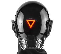 Marikito Casco Puk con LED - Techwear Mak, Vertex Future Deig, Light U Mak para Colay, Halloween y Carnaval