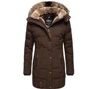 MARIKOO Abrigo acolchado de invierno para mujer con capucha, chaqueta favorita XS-XXL, marrón oscuro, S