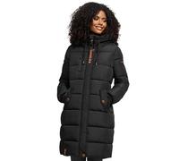 MARIKOO Abrigo de invierno con capucha para mujer, acolchado B941, Negro , L