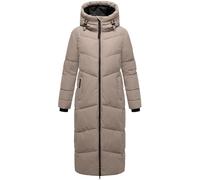 MARIKOO Abrigo de invierno extra largo para mujer con cremallera impermeable Firella XVI XS-6XL, gris pardo, S