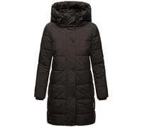 MARIKOO Abrigo de invierno largo para mujer, acolchado con capucha y cuello alto Karumikoo XVI XS-5XL, Negro , M