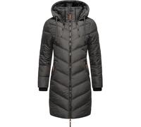 MARIKOO Armasa - Abrigo de invierno para mujer, cálido, con capucha ajustable, tallas XS-XXL, antracita, L