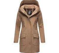 MARIKOO Mayleen - Chaqueta de entretiempo para mujer, abrigo softshell transpirable, con capucha, tallas XS-5XL, pardo, L