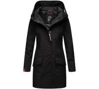 MARIKOO Mayleen Chaqueta de entretiempo para mujer Softshell transpirable con capucha XS-5XL, Negro , M