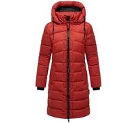 MARIKOO Abrigo largo de invierno para mujer, abrigo acolchado cálido con capucha extraíble, bolsillos fríos 16 S-3XL, terracota oscura, M