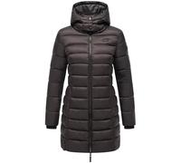 MARIKOO Abrigo largo de invierno para mujer, abrigo acolchado cálido con capucha extraíble, estrella de la tarde, XS-6XL, marrón, M