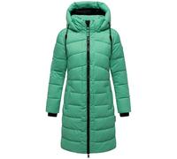 MARIKOO Abrigo largo de invierno para mujer, abrigo acolchado cálido con capucha extraíble Kaltnäschen 16 S-3XL, Cristal Verde, XL