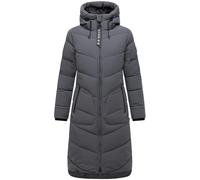 MARIKOO Abrigo largo de invierno para mujer, acolchado con capucha ajustable Benikoo XS-3XL, antracita, M