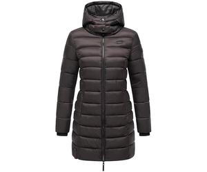 MARIKOO Abrigo largo de invierno para mujer, cálido acolchado con capucha desmontable Abendsternchen, XS-6XL, marrón, M
