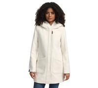 MARIKOO Abrigo largo para mujer B819, blanco roto, L