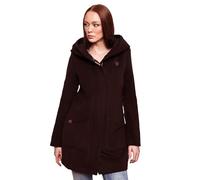 MARIKOO Abrigo largo para mujer B819, burdeos, 4XL