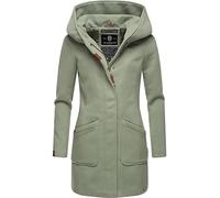 MARIKOO Abrigo para mujer con aspecto de abrigo de lana, cálido trench impermeable con capucha Maikoo XS-5XL, S