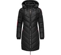 MARIKOO Armasa - Abrigo de invierno para mujer, cálido, con capucha ajustable, tallas XS-XXL, Negro , M