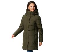 Marikoo B987 - Chaqueta de invierno para mujer, acolchada, larga, cálida, con capucha, Oliva Oscuro, M