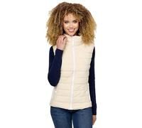 MARIKOO B995 - Chaleco acolchado para mujer, crema, S