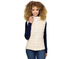 MARIKOO B995 - Chaleco acolchado para mujer, crema, S