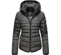 MARIKOO Chaqueta acolchada de invierno para mujer con capucha, color ámbar, XS-XXL, antracita, XXL