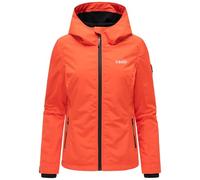 MARIKOO Chaqueta corta de entretiempo para mujer, con forro interior de jersey y capucha grande, color mora, XS-6XL, Naranja picante, XS