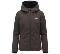 MARIKOO Chaqueta corta de entretiempo para mujer, con forro interior de jersey y capucha grande, color mora, XS-6XL, marrón, L