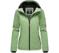 MARIKOO Chaqueta corta de entretiempo para mujer, con forro interior de jersey y capucha grande, color mora, XS-6XL, verde, L