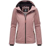 MARIKOO Chaqueta corta de entretiempo para mujer, con forro interior de jersey y capucha grande, color mora, XS-6XL, Malva, M