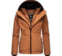 MARIKOO Chaqueta corta de entretiempo para mujer, con forro polar suave y capucha grande, talla XS-XXL, Cinnamon Rusty, S