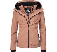 MARIKOO Chaqueta corta de entretiempo para mujer, con forro polar suave y capucha grande, talla XS-XXL, terracota, L