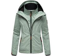 Marikoo chaqueta corta de entretiempo para mujer, ligera y con forro de felpa, con gran capucha, color fresa, tallas XS-XXL, L