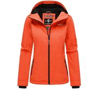 MARIKOO Chaqueta de entretiempo de primavera para mujer, ligeramente forrada, con capucha corta B862, Spicy Orange, XL